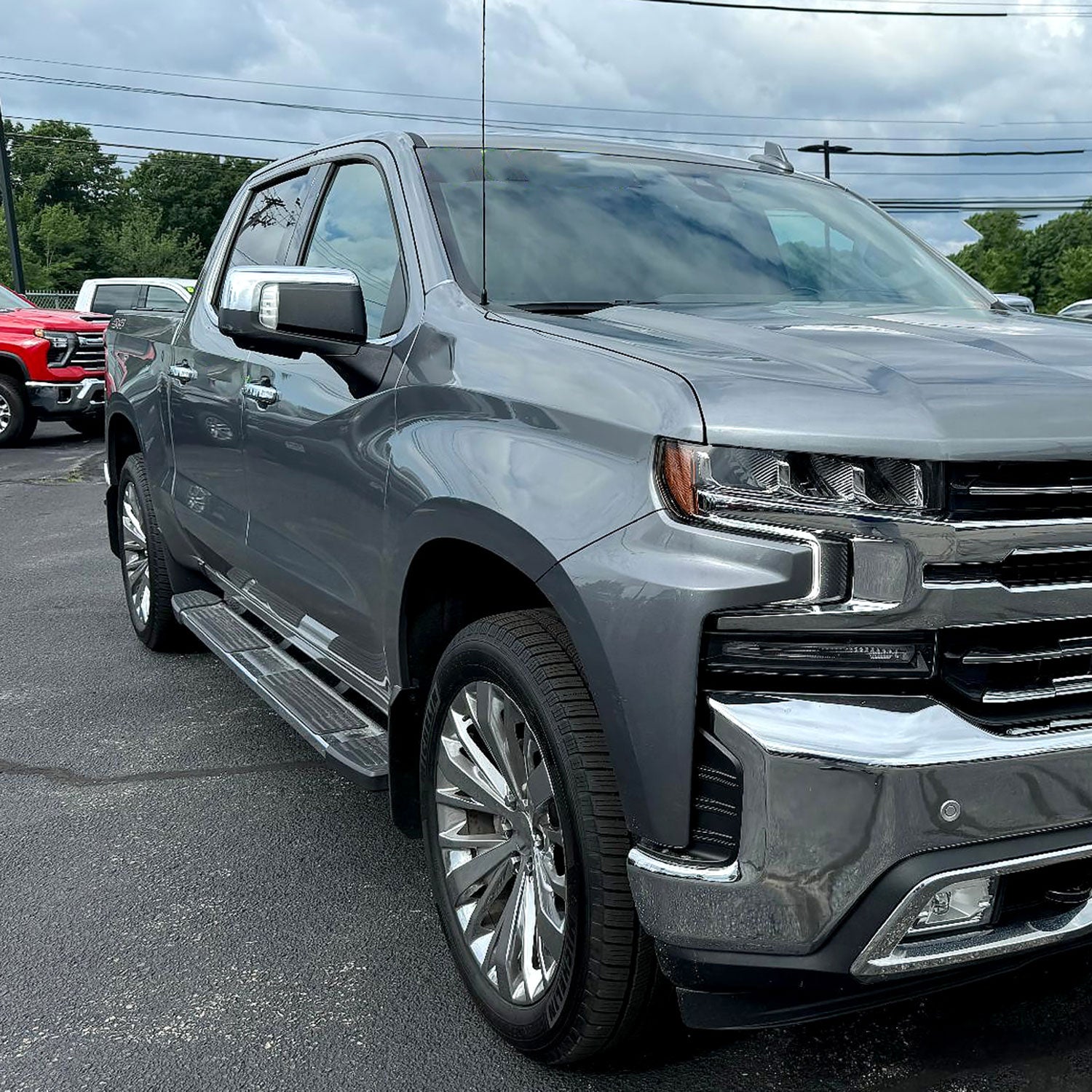 2019-2024 Chevy Silverado 1500 Chrome Manual Fold&Heated Side Mirror Passenger