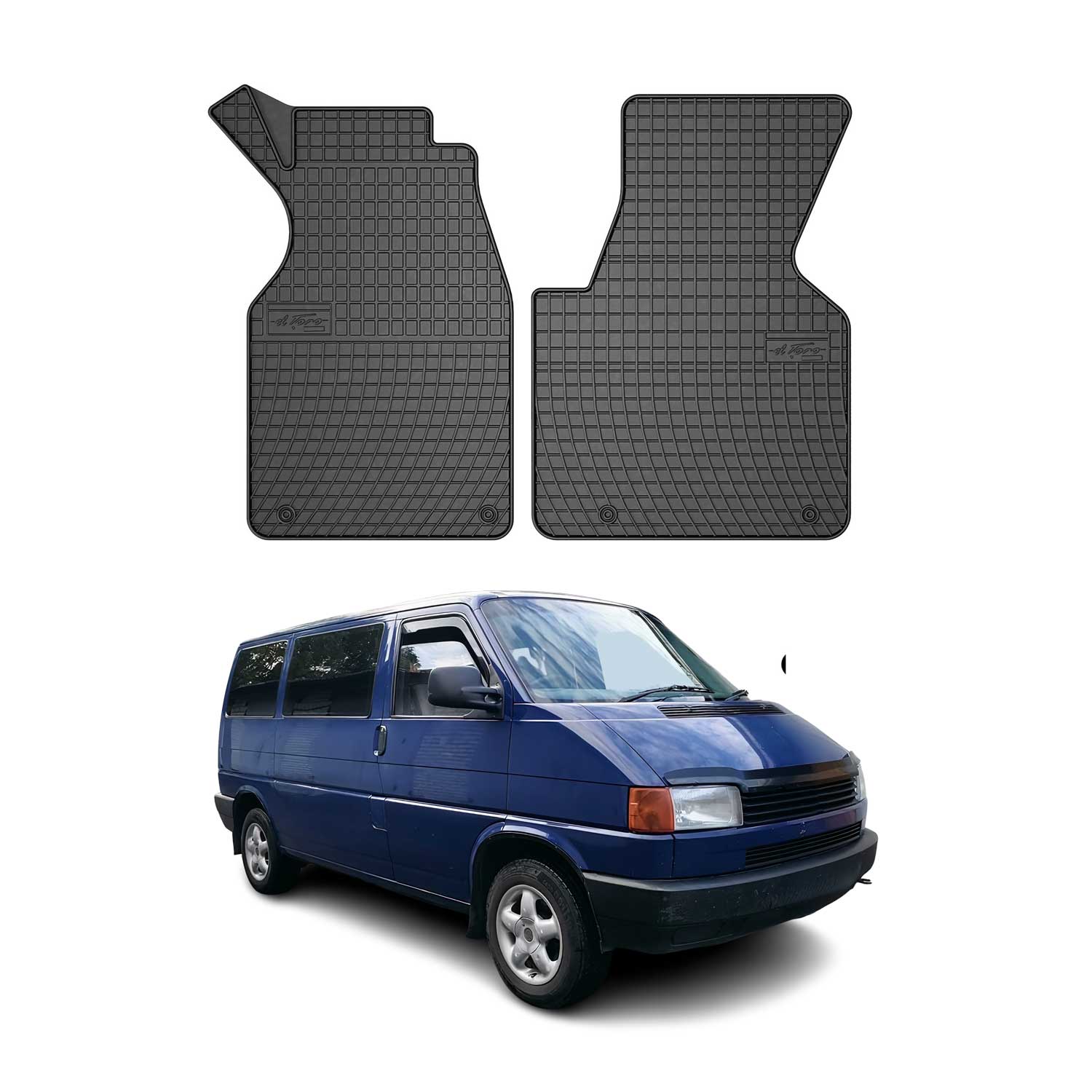 1992-2003 VW Eurovan Floor Mats Liners Full Set All Weather Rubber Black