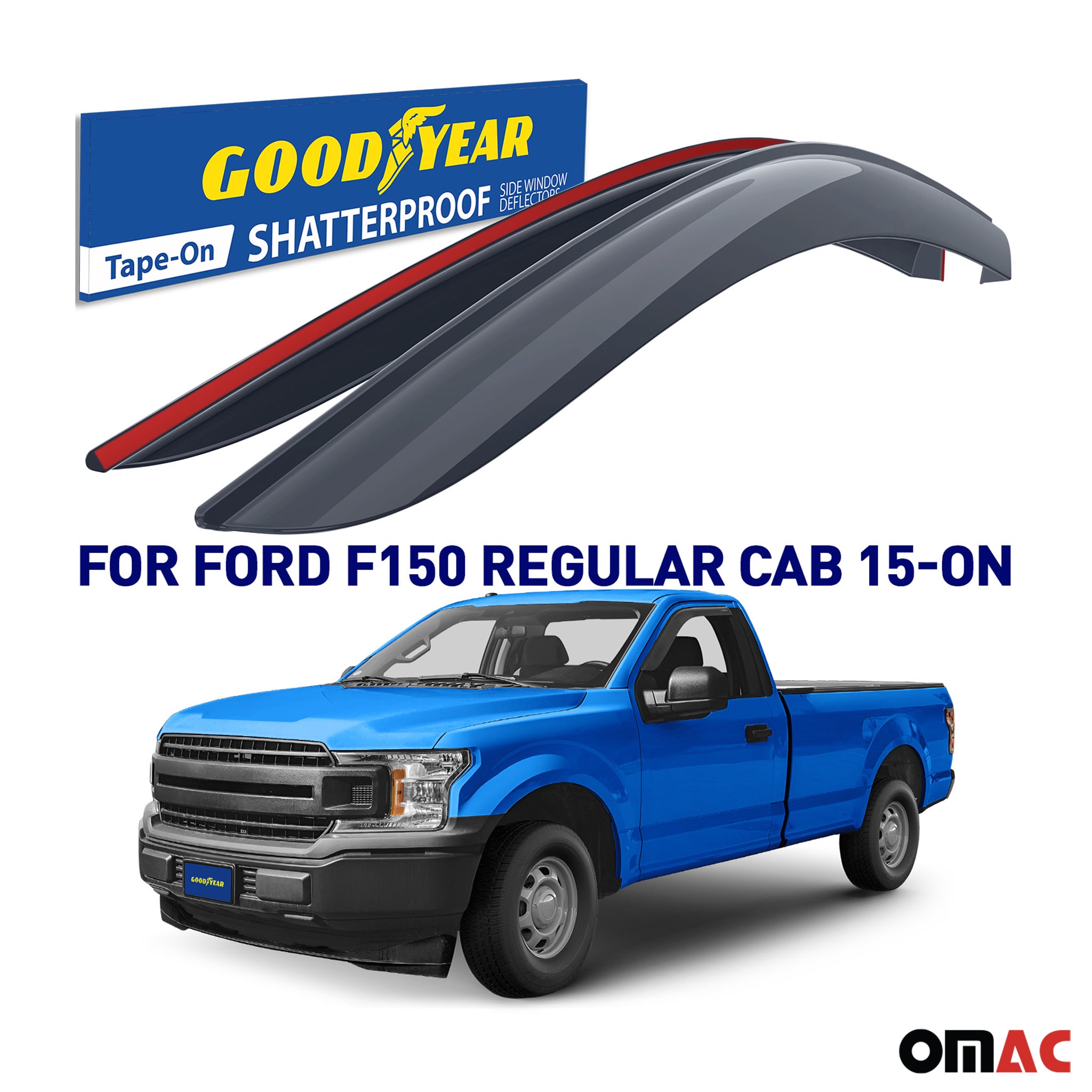 Goodyear Wind Deflector for Ford F250 F350 F450 Super Duty 2017-2025 SuperCab