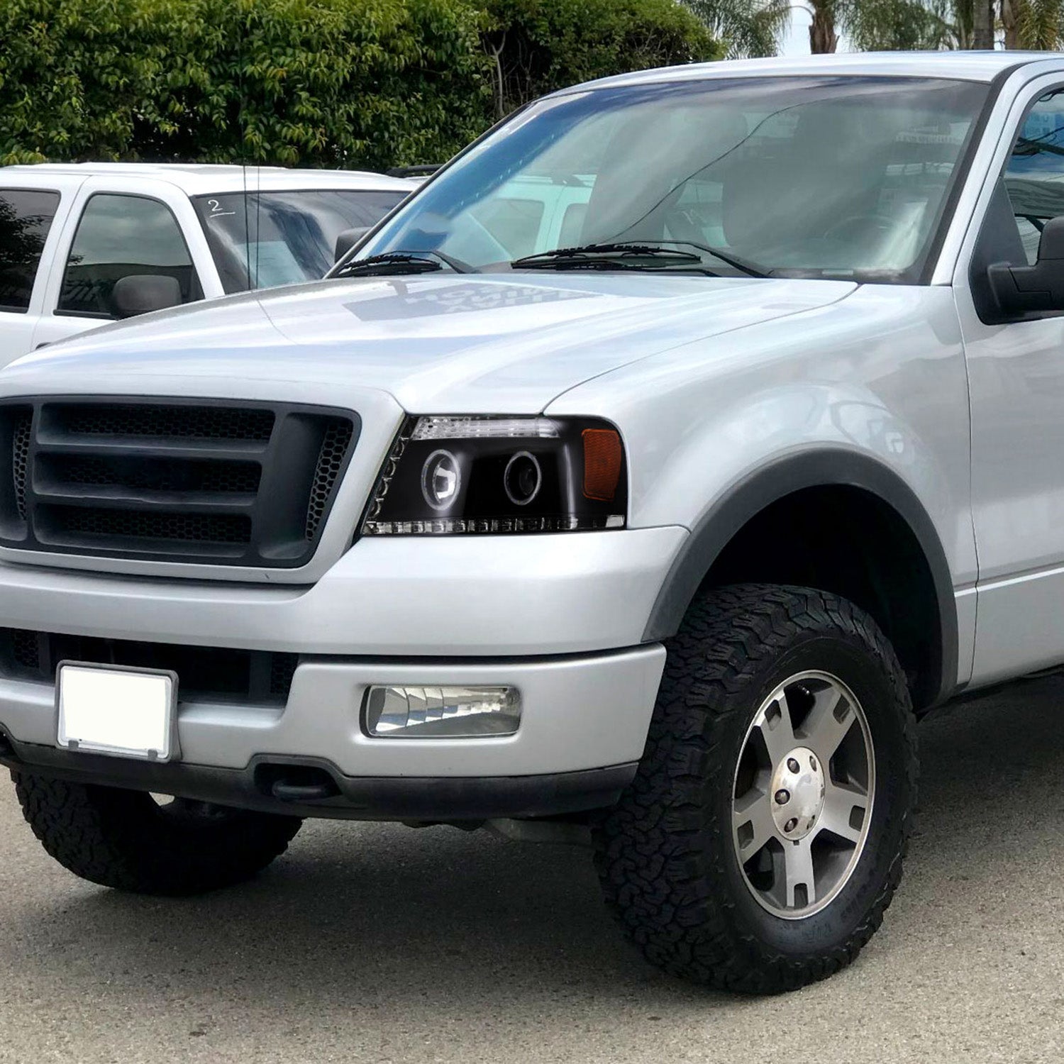 2004-2008 Ford F-150/ 06-2008 Lincoln Mark LT Dual Halo Headlights LED Black