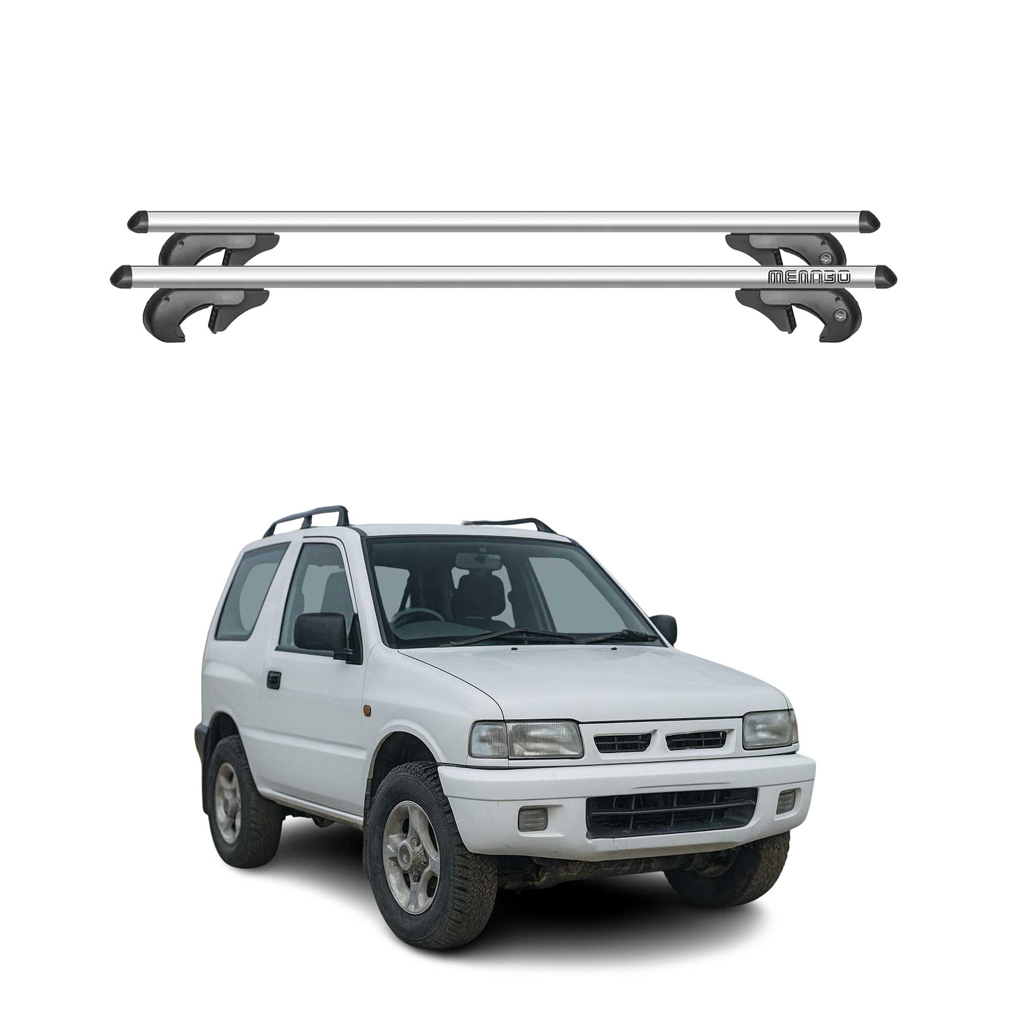 1993-1999 Ford Maverick Roof Rack Cross Bars Silver