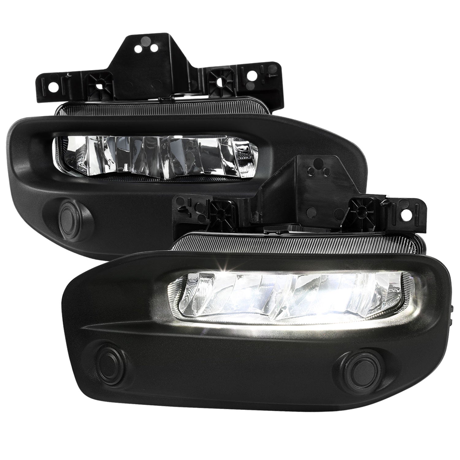 2019-2023 Dodge RAM 2500/3500 LED Fog Lights Kit Chrome Housing/Clear Lens