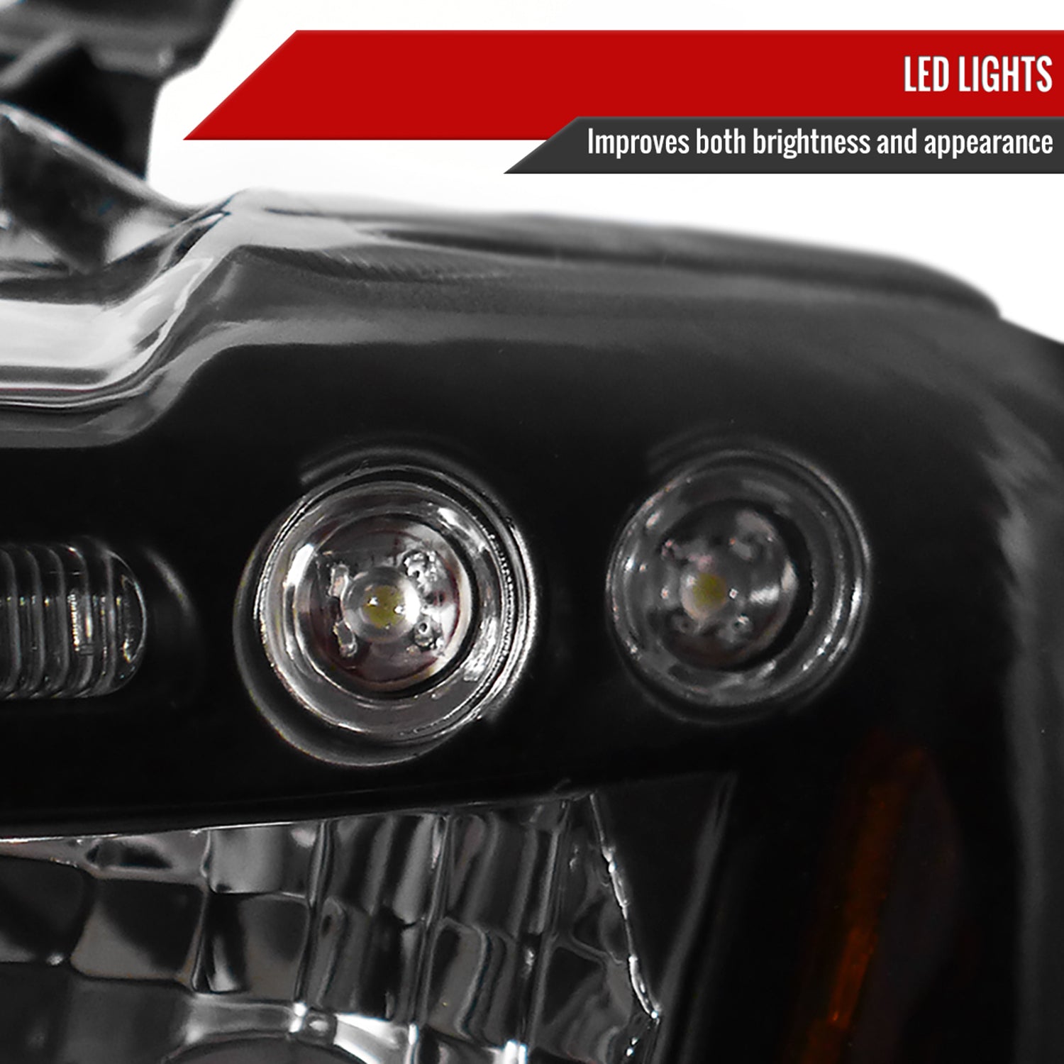 2009-2010 Toyota Corolla Dual Halo Projector Headlights Matte Black/Clear Lens