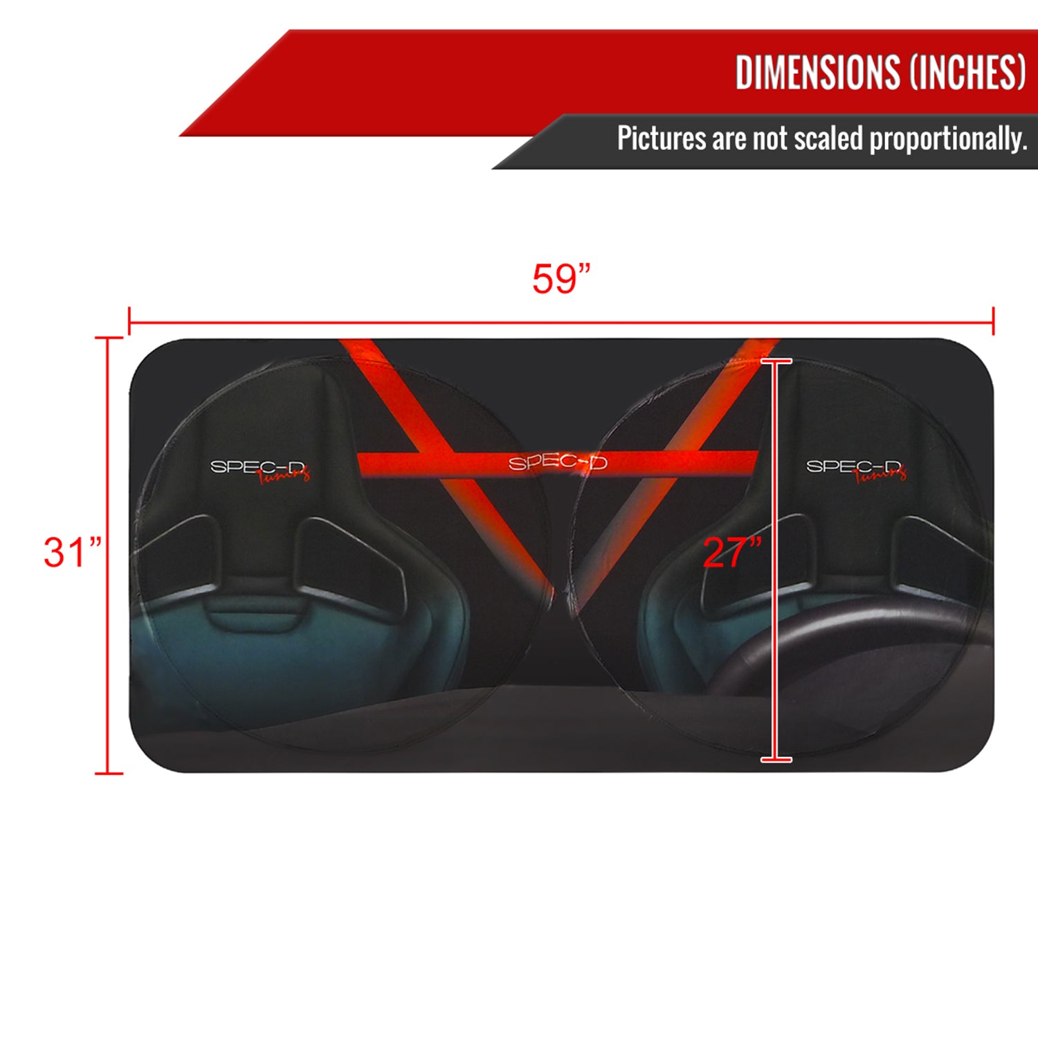 Universal Spec-D Tuning Front Glass Window Windshield Sun Shade UV Block