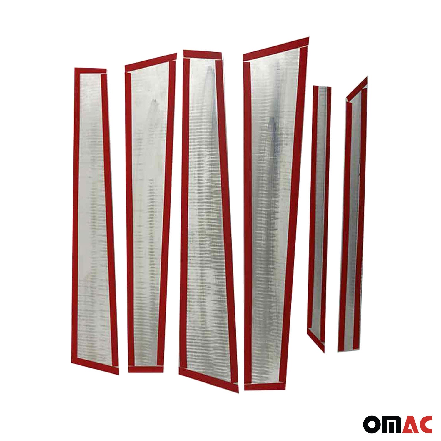 2010-2015 Hyundai Tucson Window B Pillar Posts Door Trim Stainless Steel Silver 6x