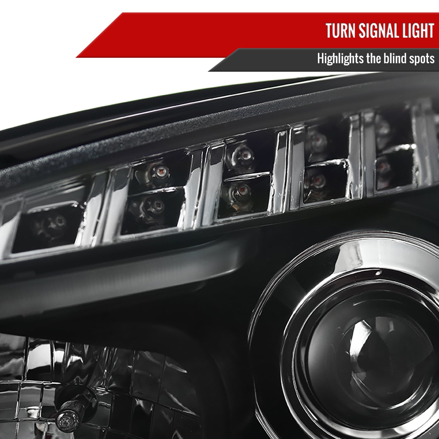 2008-2012 Chevy Malibu LS LT LTZ Hybrid LED Headlights LED Signal Lights Black