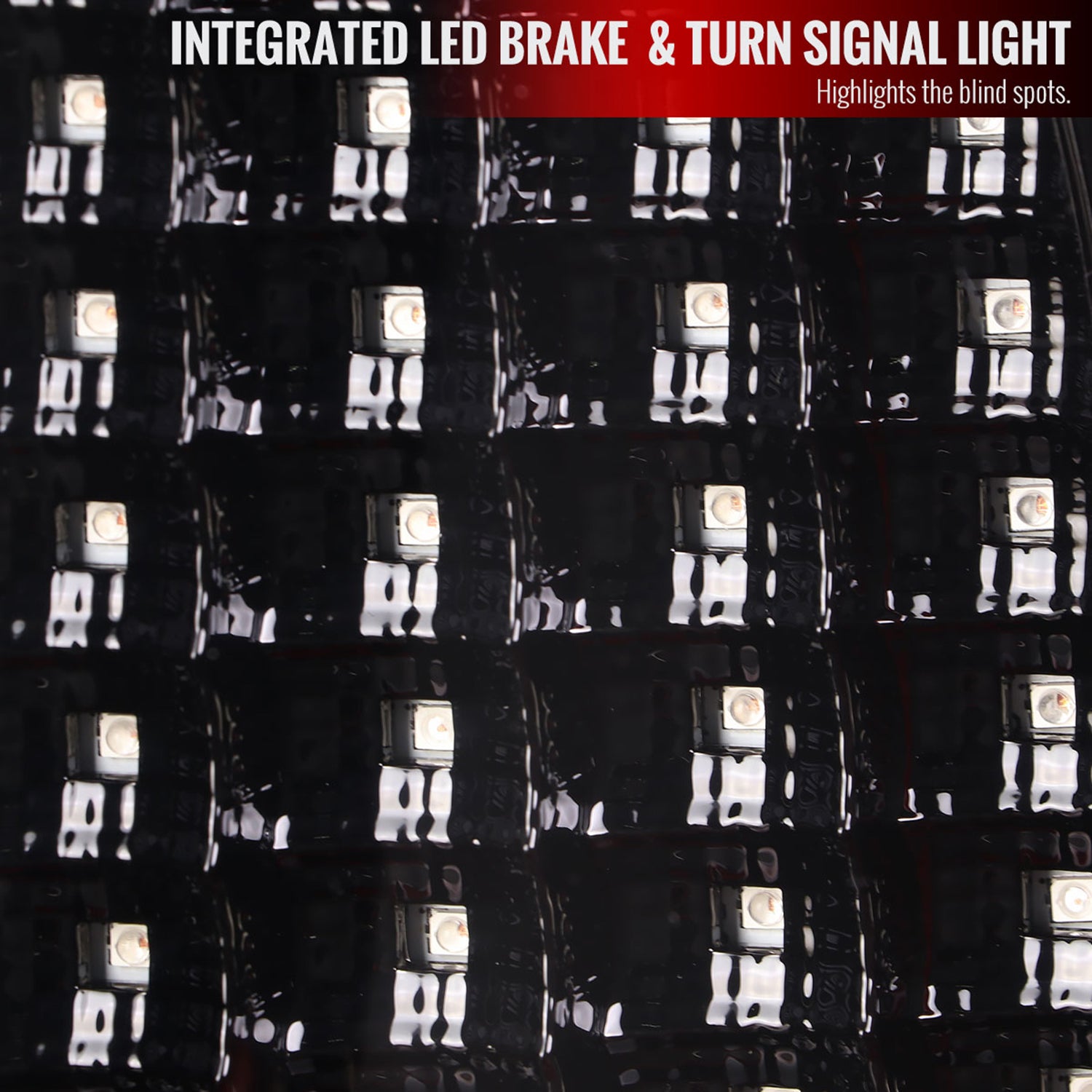 2009-2018 Dodge RAM 1500 2500 3500 White Bar LED Tail Lights Glossy Black