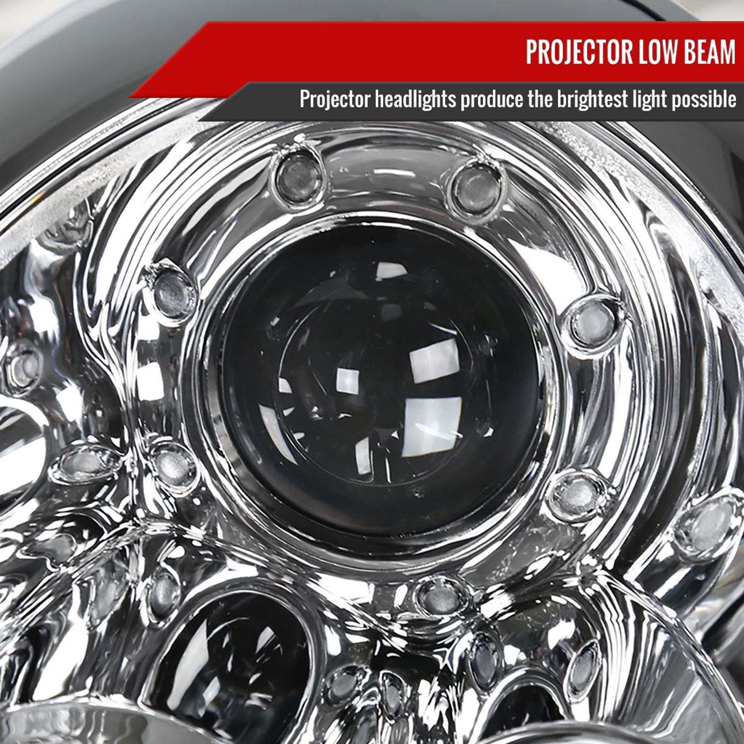 2002-2008 Mini Cooper R50 R53 R52 Single Halo Projector Headlights Chrome