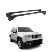 OMAC Roof Rack Cross Bars Luggage Carrier for Jeep Renegade 2015-2024 Black