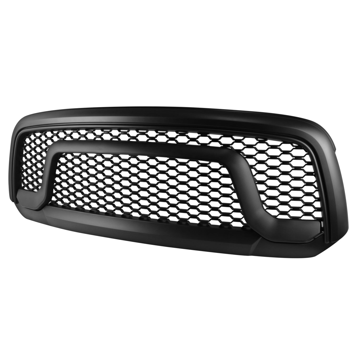 2013-2018 Dodge RAM 1500 Matte Black ABS Rebel Style Honeycomb Mesh Grille