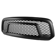 2013-2018 Dodge RAM 1500 Matte Black ABS Rebel Style Honeycomb Mesh Grille