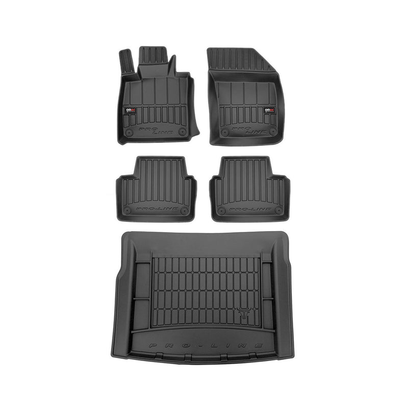 2019-2024 Volvo S60 Premium Floor Mats & Cargo Liner Full Set All Weather Heavy Duty Black