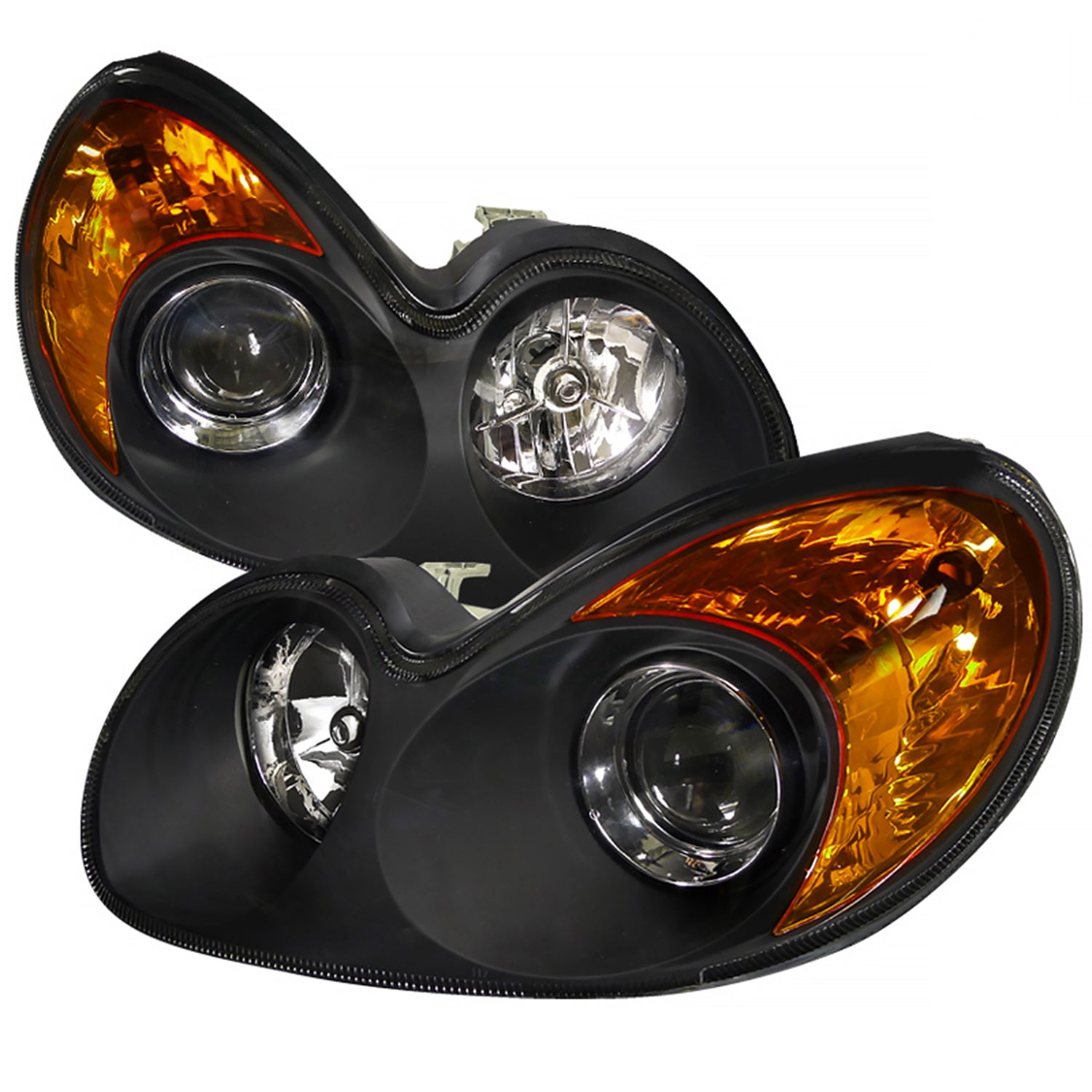 2002-2005 Hyundai Sonata Projector Headlights Matte Black Housing/Clear Lens