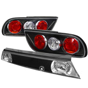 1989-1994 Nissan 240SX S13 Hatchback Tail Lights & Trunk Light Matt Black