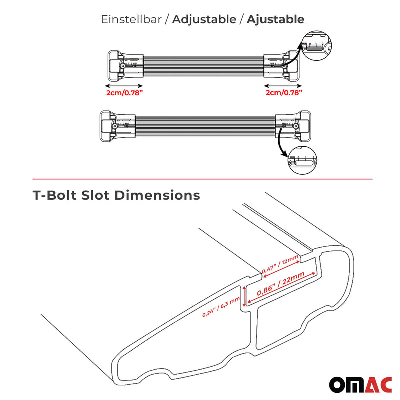 2009-2013 Subaru Forester Roof Rack Cross Bars Silver