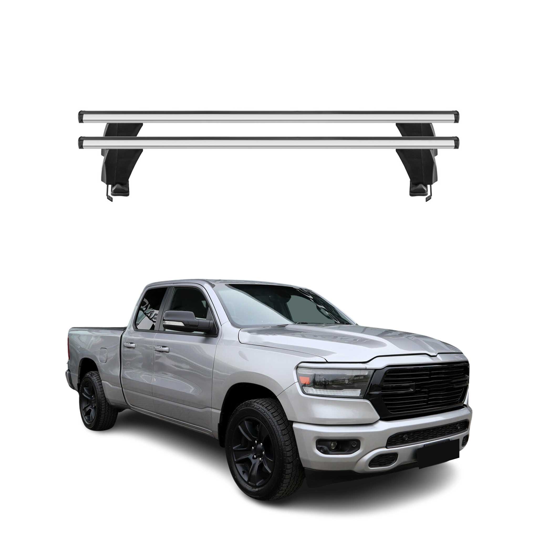 2009-2018 RAM 2500 4 Roof Rack Cross Bars Silver