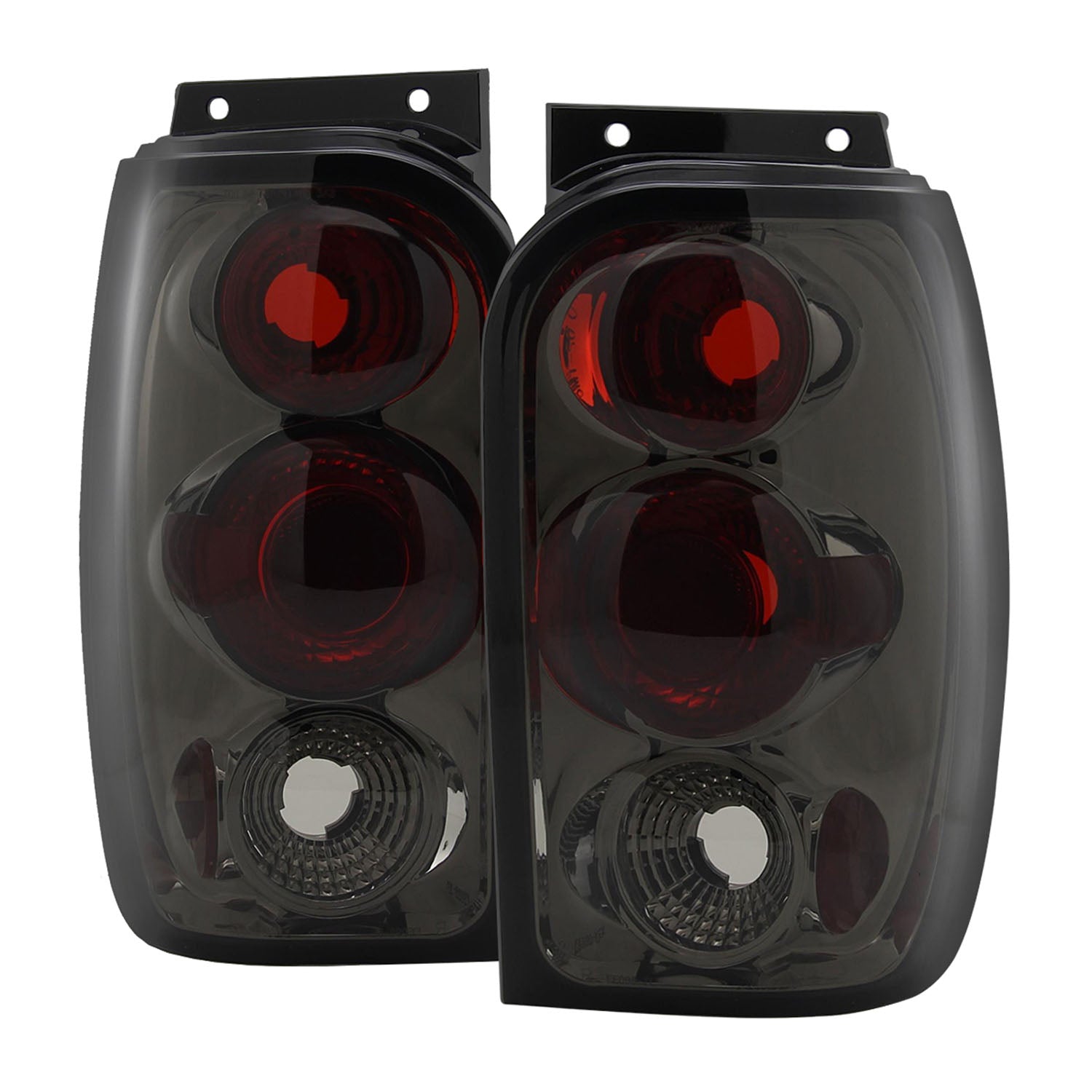 1998-2001 Ford Explorer Mercury Mountaineer Tail Lights Chrome/Smoke Lens