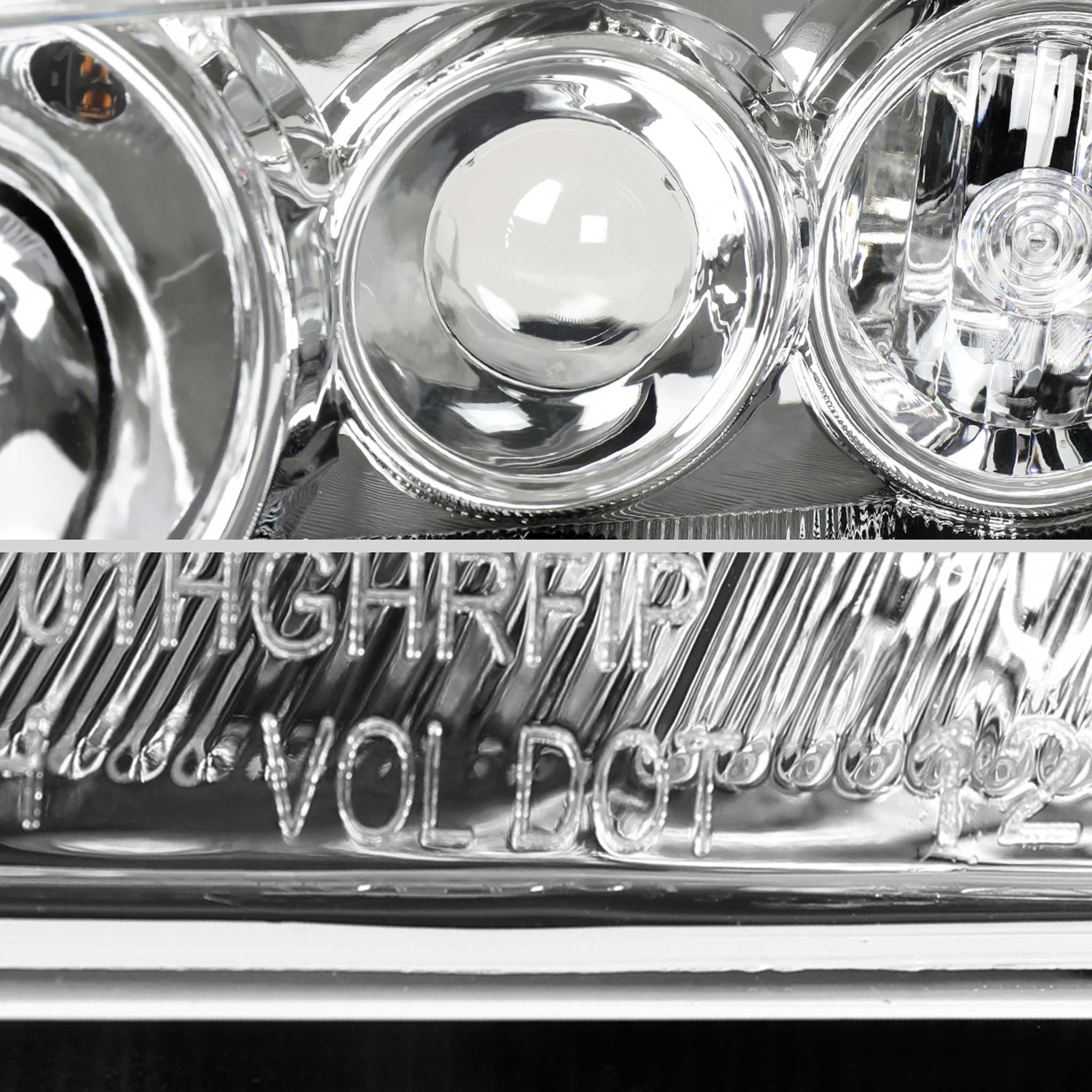 For Mazda 6 2003-2005 Factory Style Projector Headlights Chrome Housing Clear Lens
