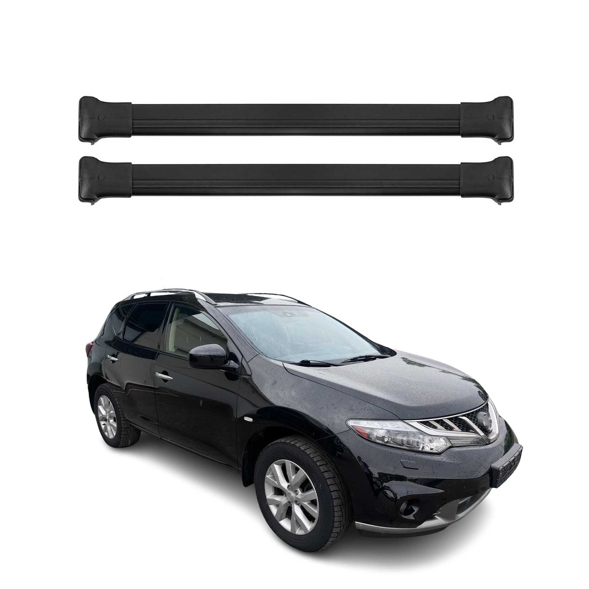 2009-2014 Nissan Murano Roof Rack Cross Bars Black