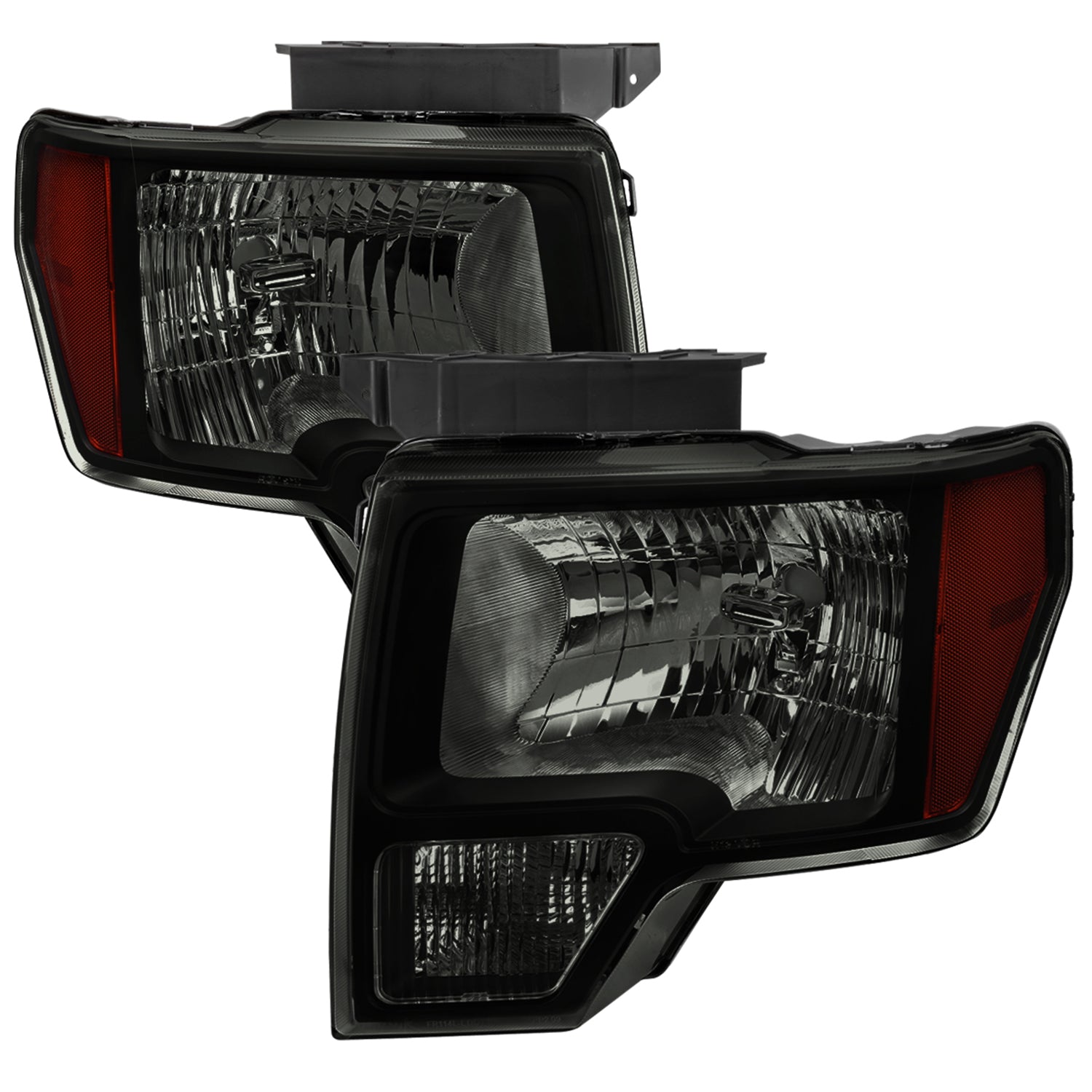 2009-2014 Ford F-150 Factory Style Headlights Black Housing/Smoke Lens