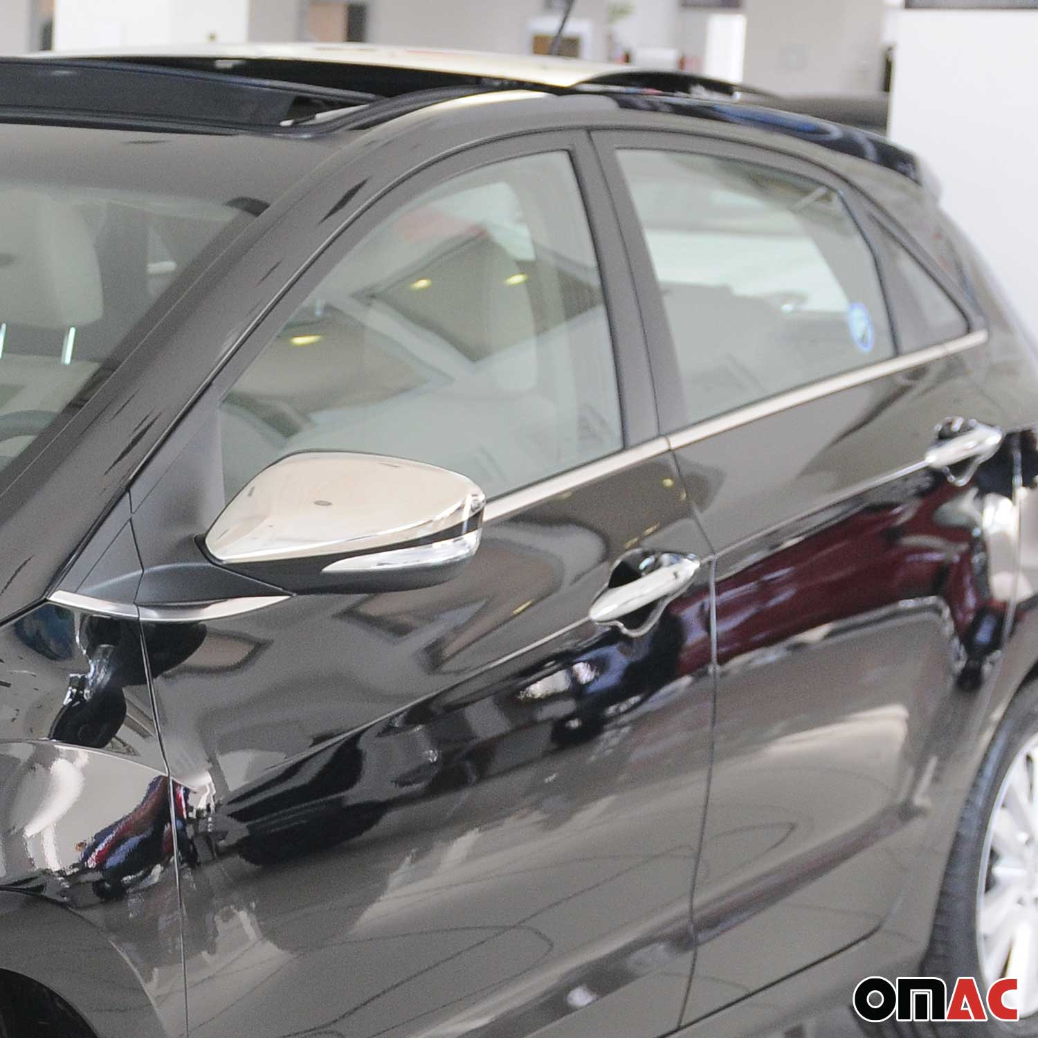 2013-2017 Hyundai Elantra GT Window Molding Trim Streamer Stainless Steel Silver 8 Pcs