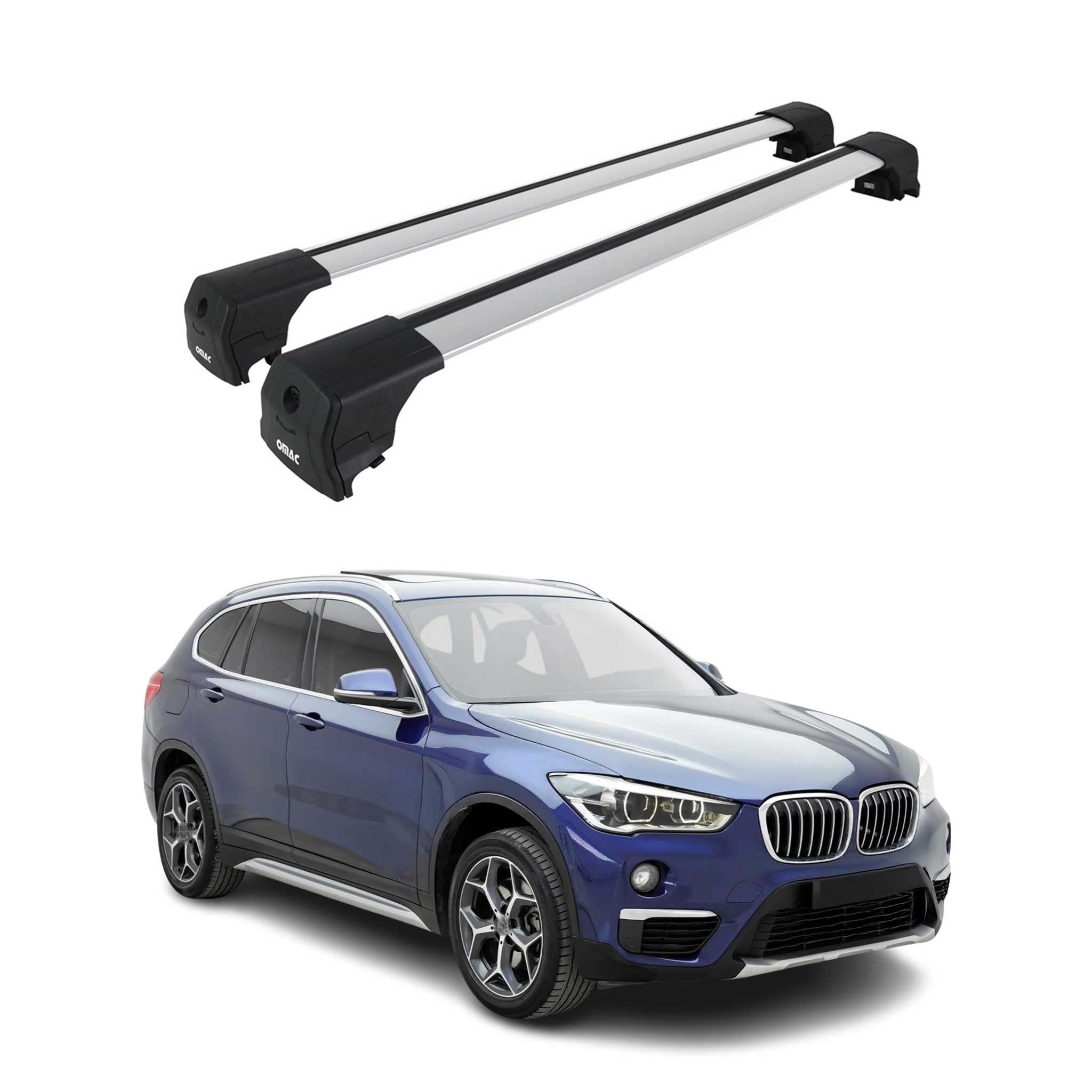 2016-2022 BMW X1 F48 Roof Rack Cross Bars Silver