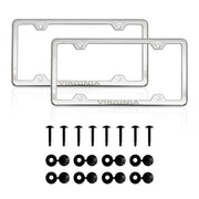 VIRGINIA Stainless Steel Chrome License Plate Frame Set 2 Pcs