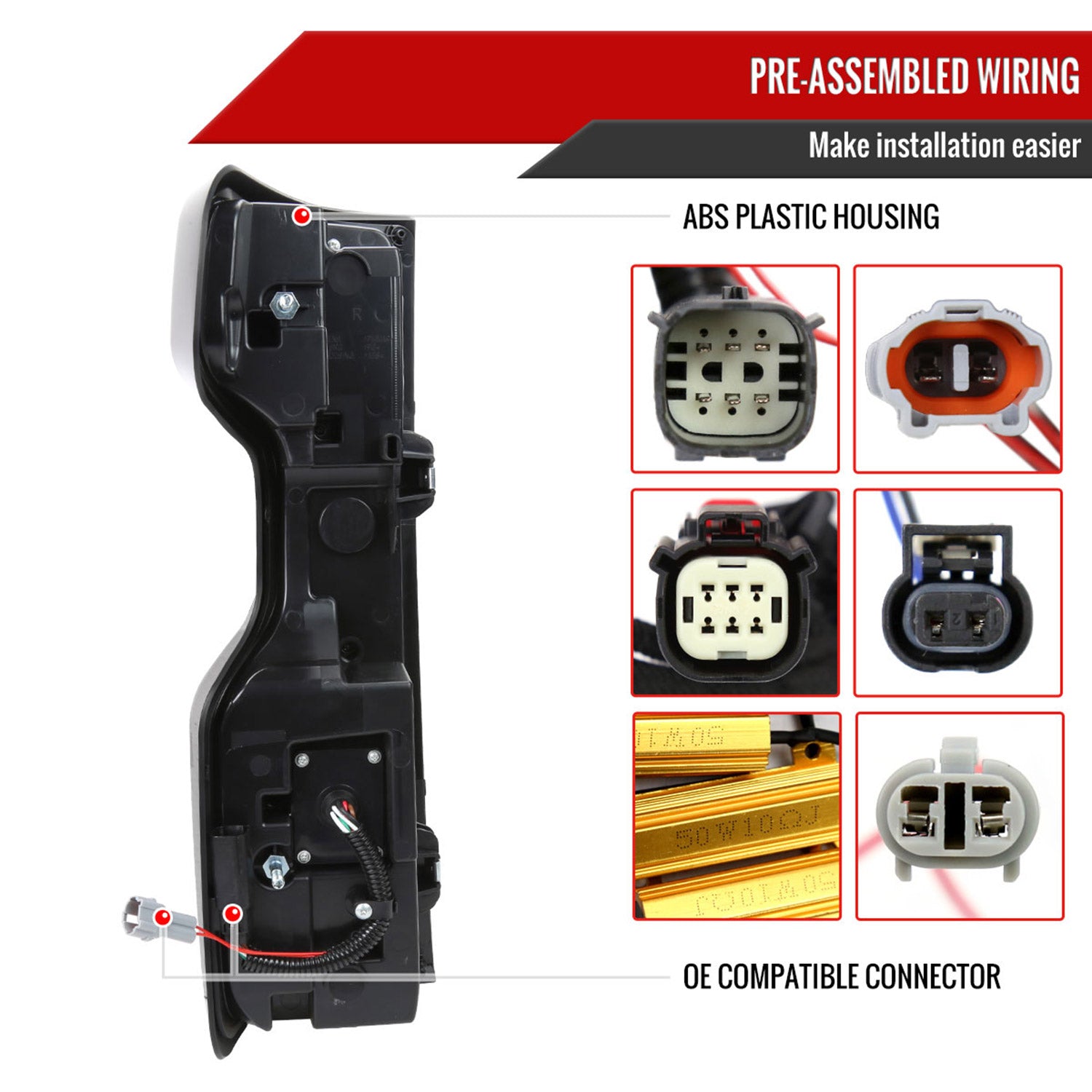 2019-2023 Chevy Silverado 1500/2500HD/3500HD LED Tail Lights Matt Black/Smoke