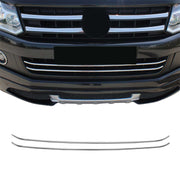 2010-2016 VW Amarok 4X2 Front Bumper Trim Molding Stainless Steel Silver 2 Pcs