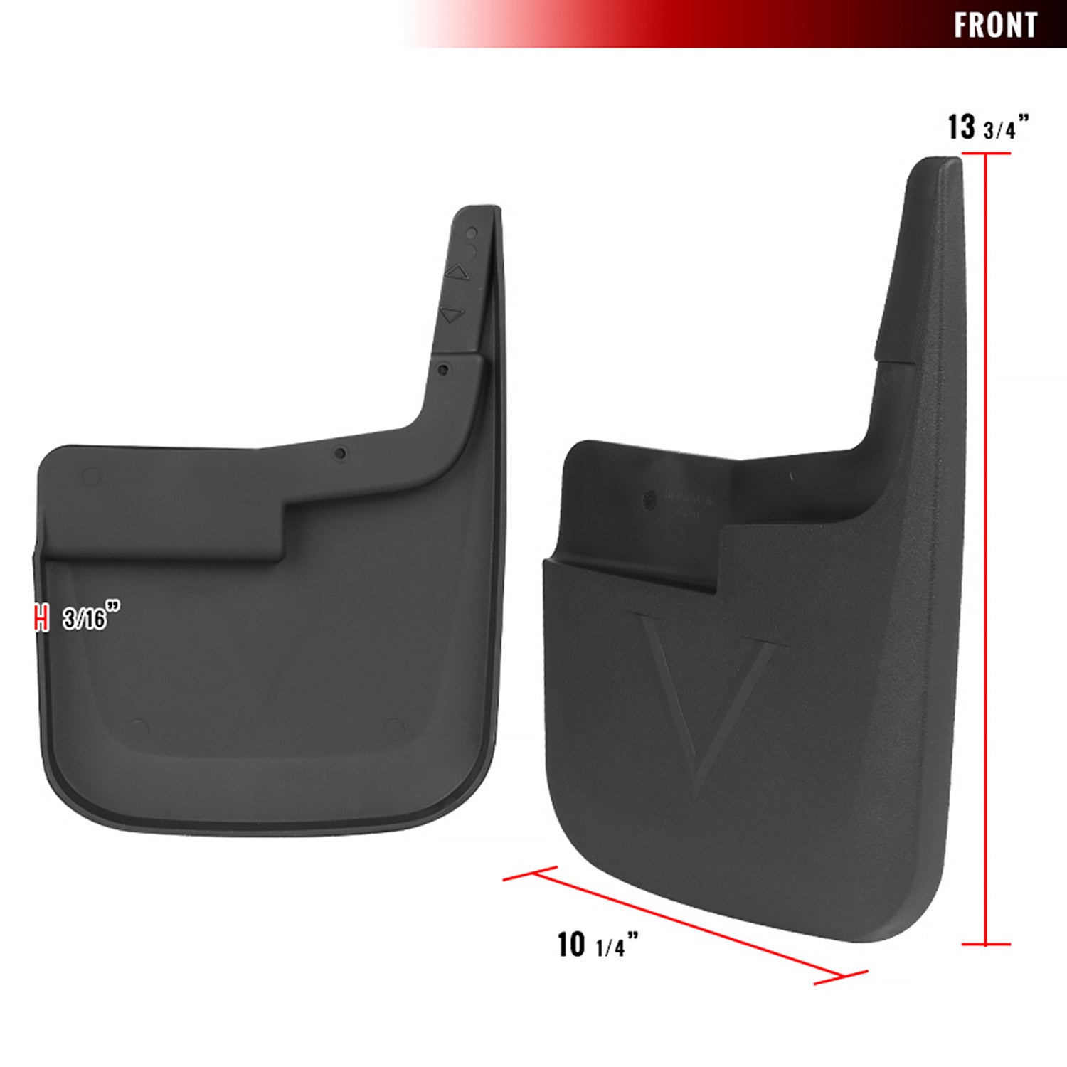 2015-2018 Ford F-150 Front &Rear Mud Flap Splash Guards Models w/out Wheel Lip