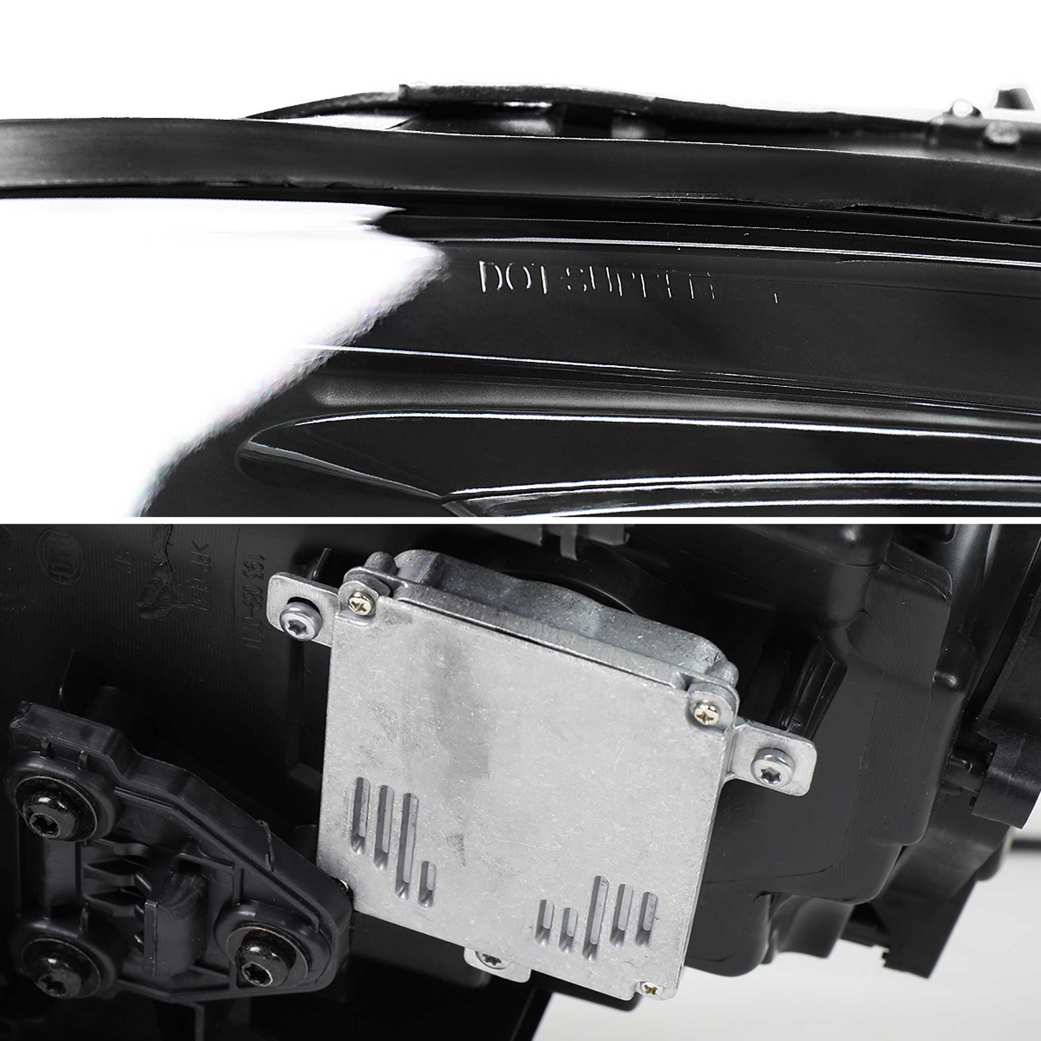 For Porsche Cayenne 958.2 2015-2017 Matrix LED Projector Headlights DRL Dynamic Black Clear Lens Glossy Trim