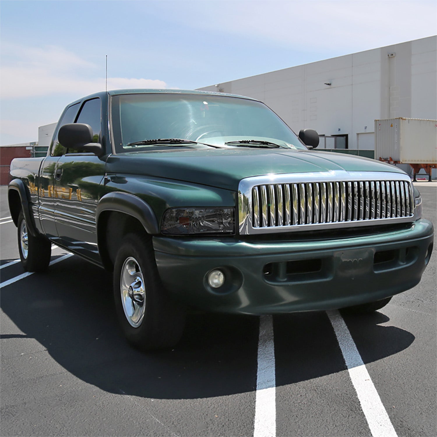 1994-2001 Dodge RAM 1500/ RAM 2500 3500 Crystal Headlights Chrome/Smoke