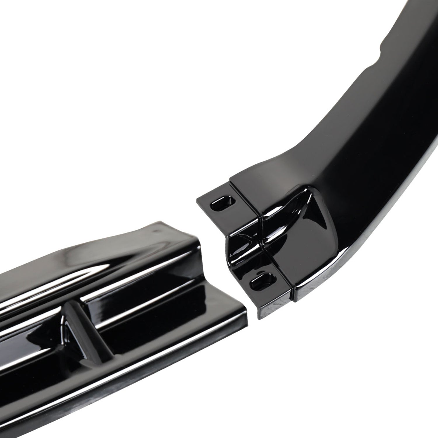 2013-2014 Ford Mustang Glossy Black 3Pcs Front Bumper Lip Splitter Kit