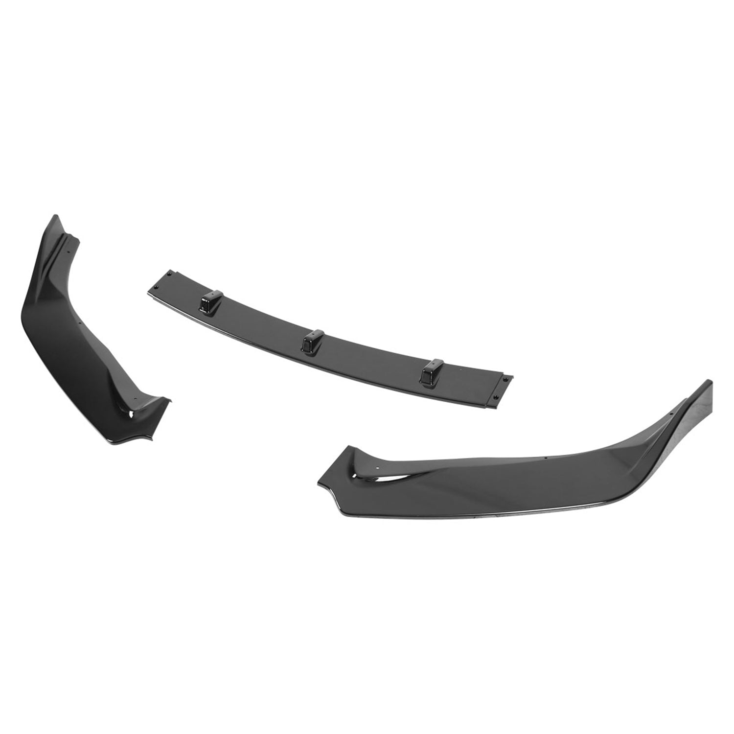 2016-2019 Nissan Sentra Glossy Black Polypropylene 3Pcs Bumper Lip