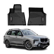 2019-2025 BMW X7 G07 Premium Floor Mats Liners 6 Seats First Row Front Black