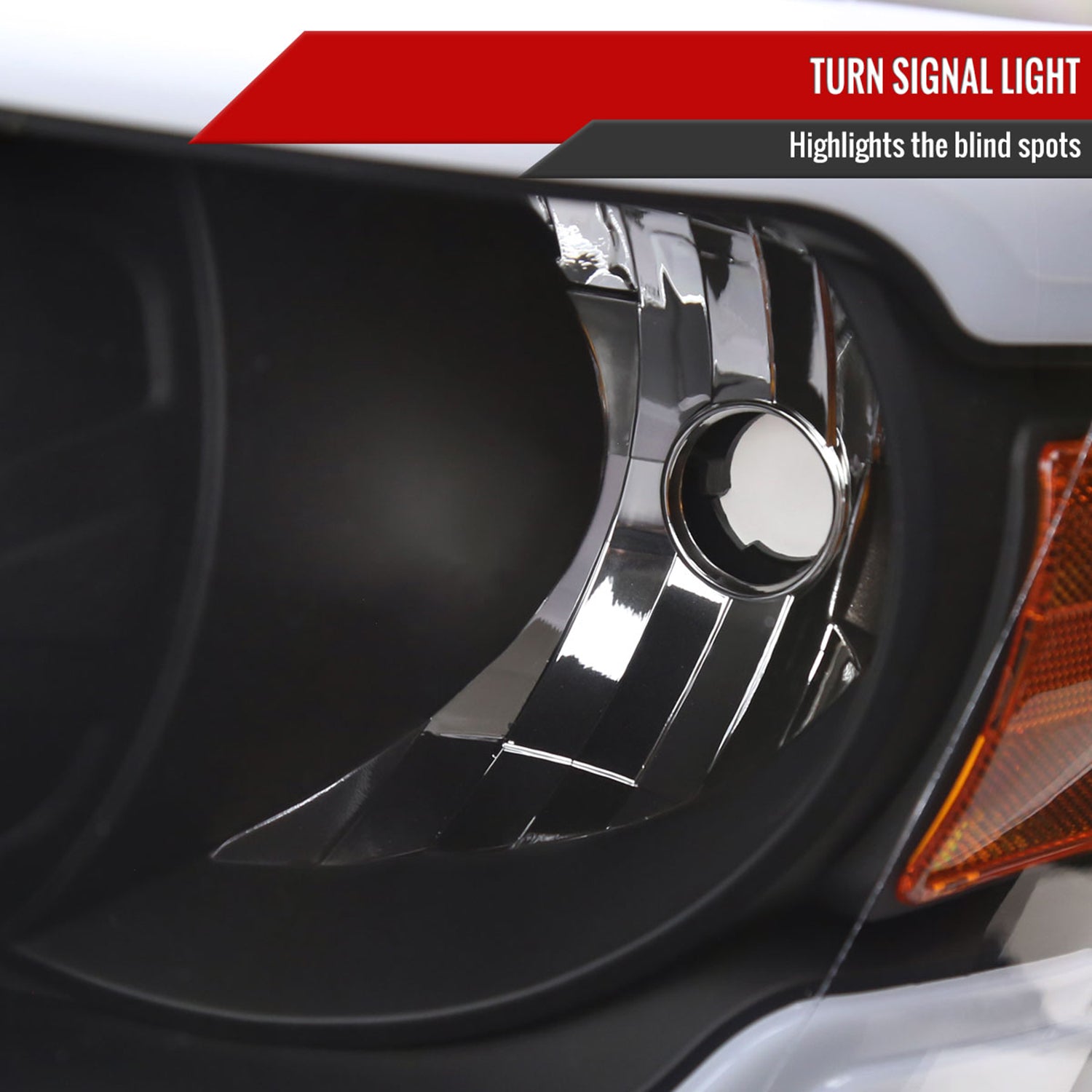 2006-2008 Dodge Ram 1500/ Ram 2500 3500 LED Headlights Amber Reflector Black