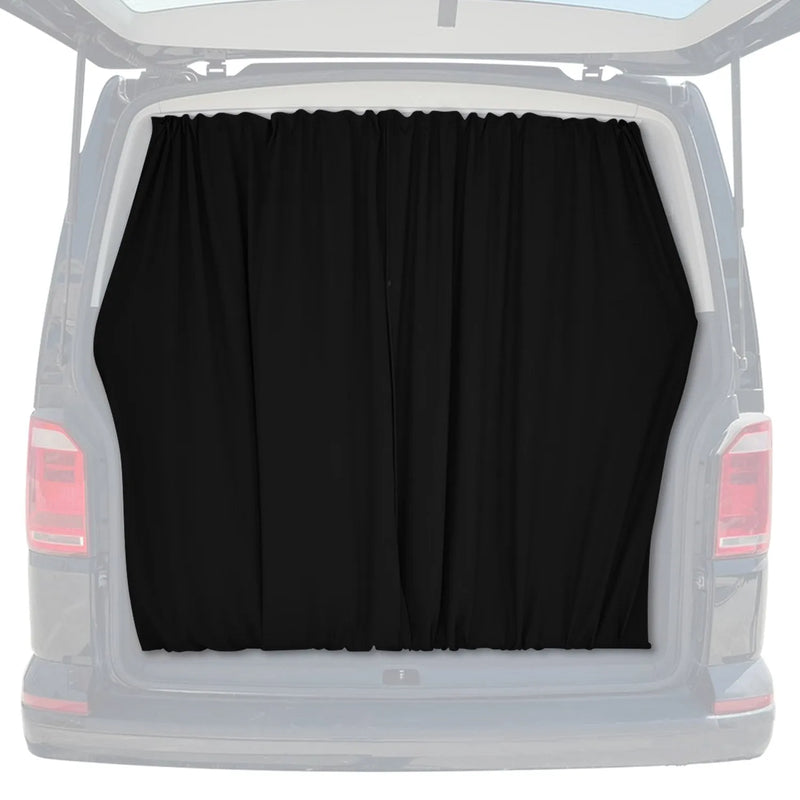 Nissan NV200 Trunk Tailgate Curtains Black 2 Privacy Curtains