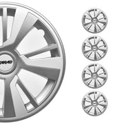 Twintone Hub Caps Wheel Cover 16" Grey & White Insert Full Set 4 pcs.