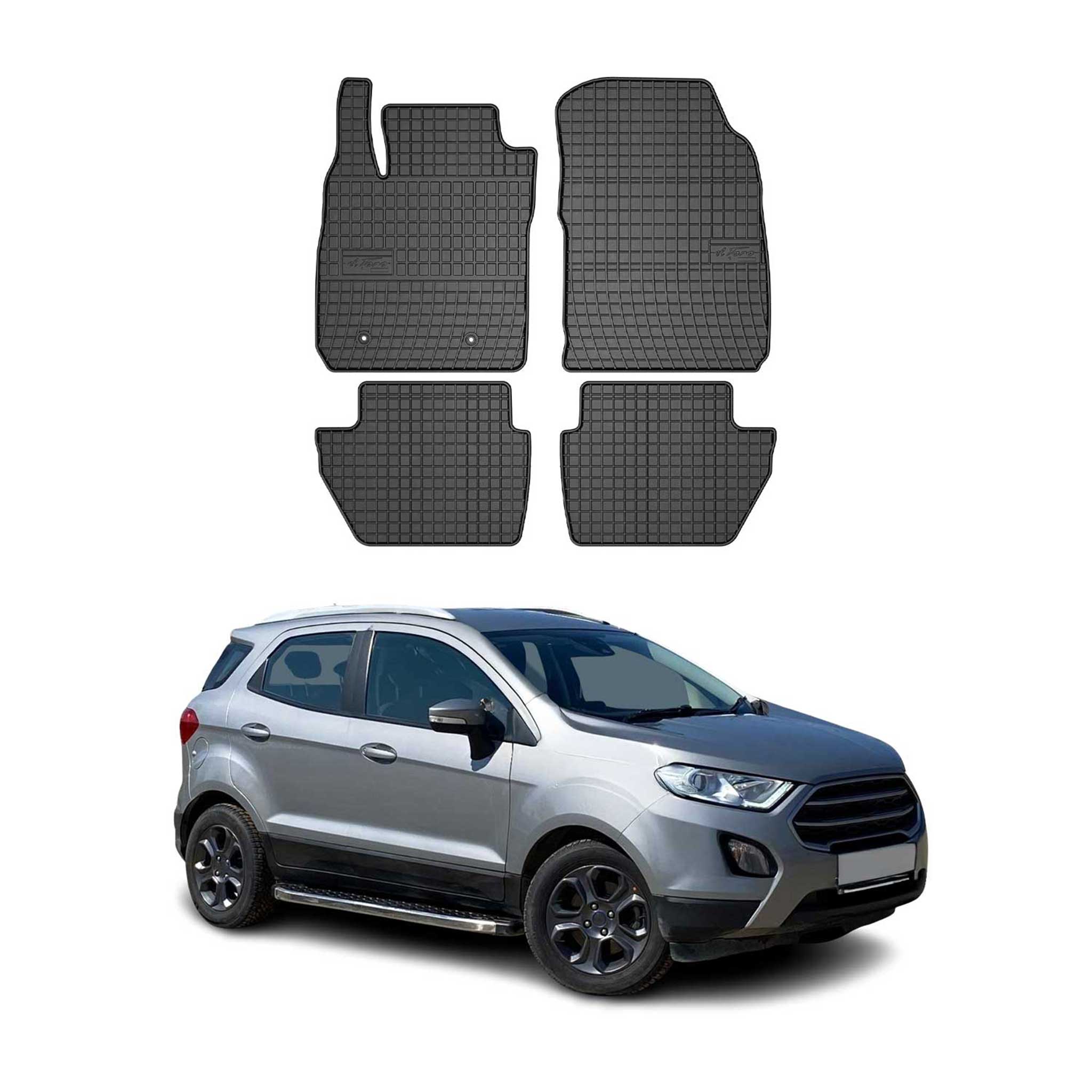 2018-2022 Ford EcoSport Floor Mats Liners Full Set All Weather Rubber Black