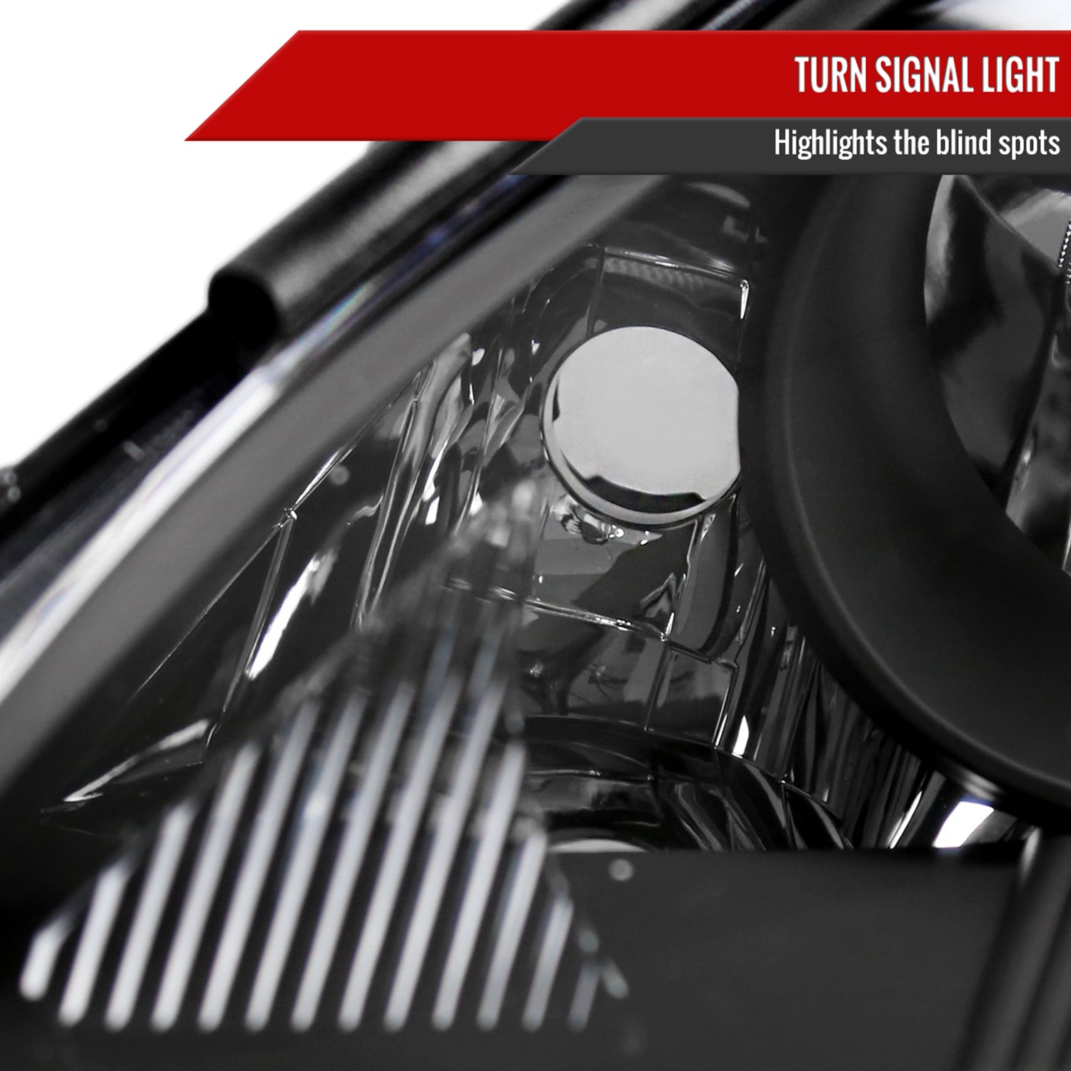 2006-2010 Toyota Sienna Factory Headlights w/Amber Reflector Matt Black/Clear