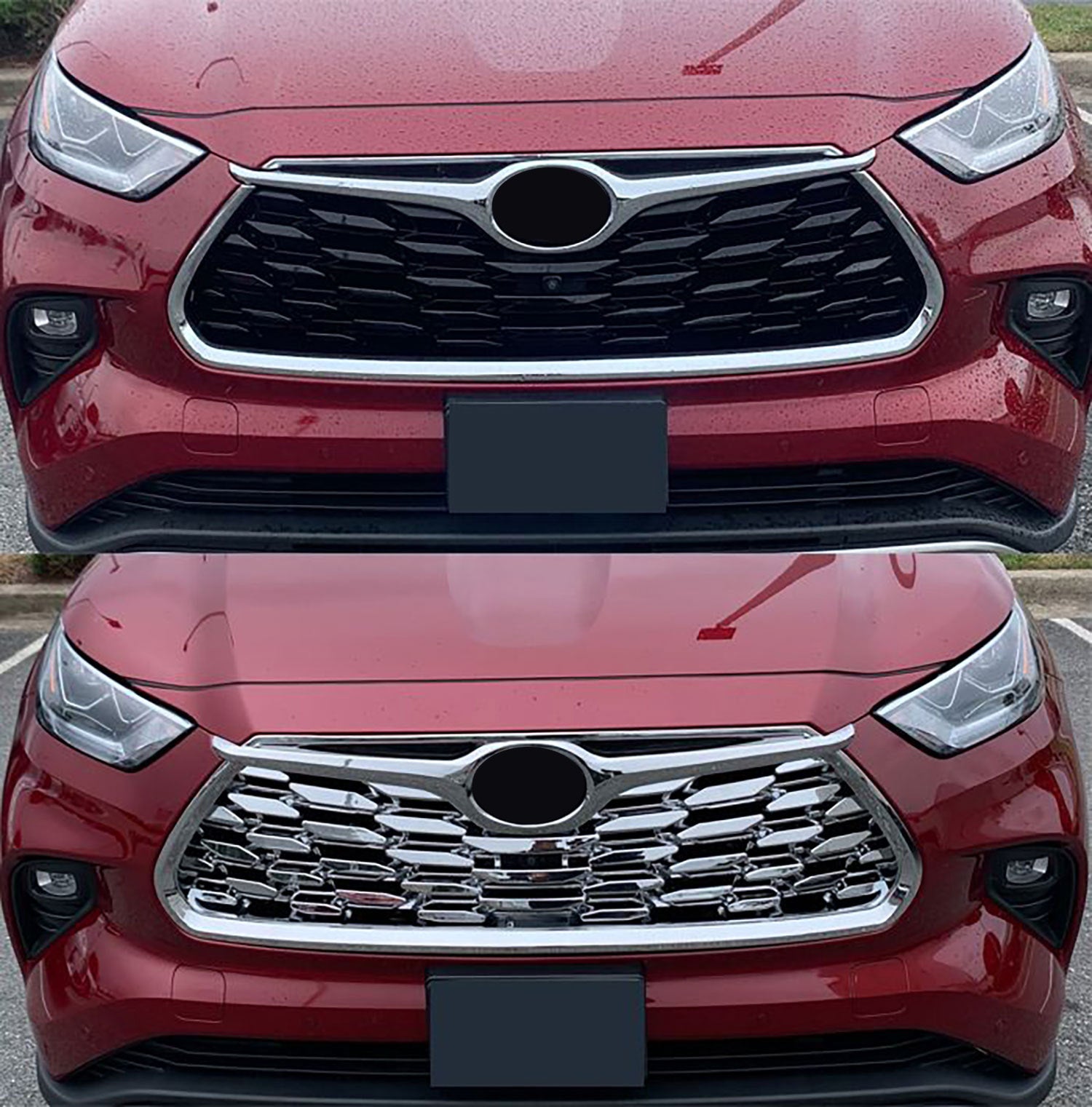 2020-2024 Toyota Highlander Grille Overlay Chrome 1Pcs ABS Plastic