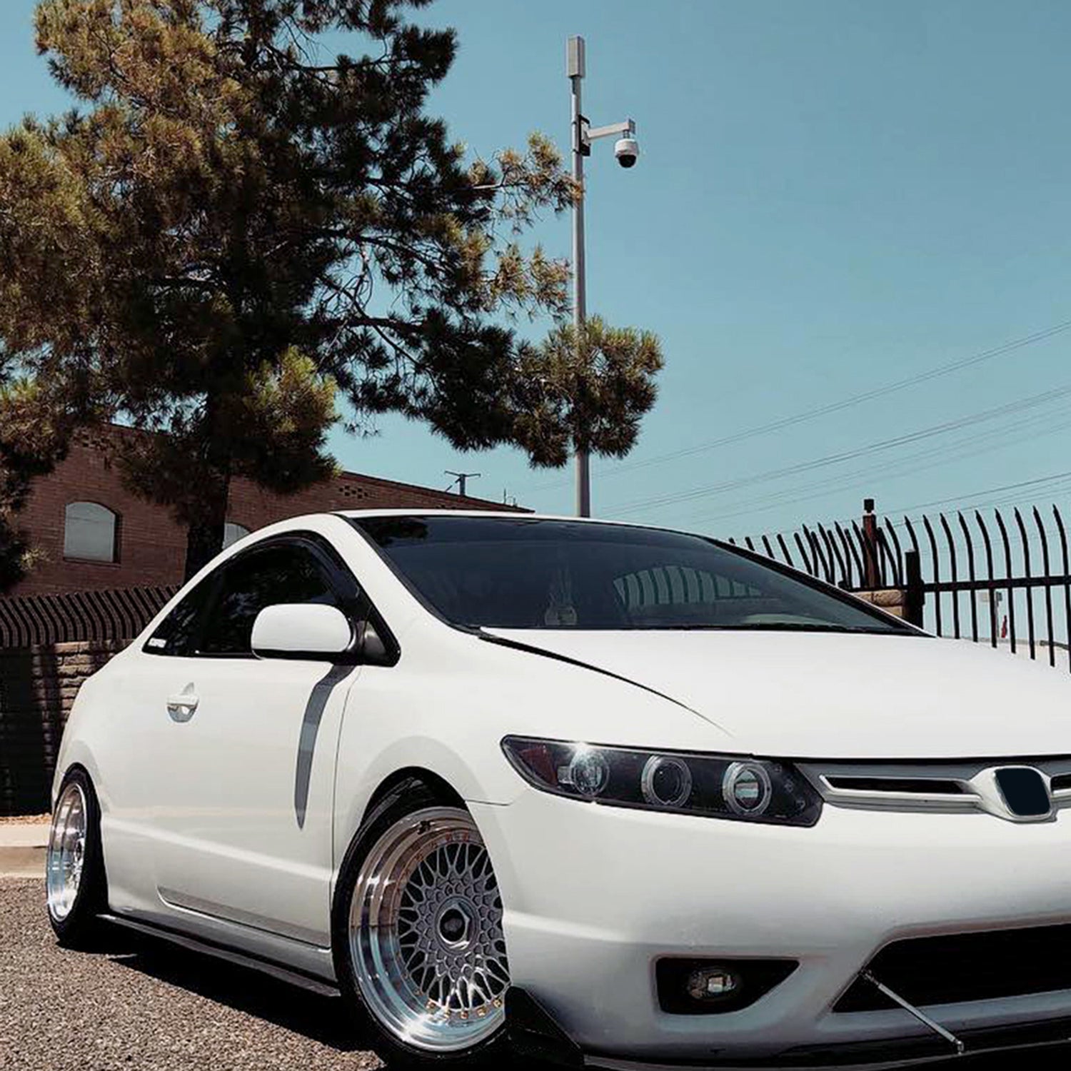 2006-2011 Honda Civic Coupe Dual Halo Projector Headlights Matte Black/Clear