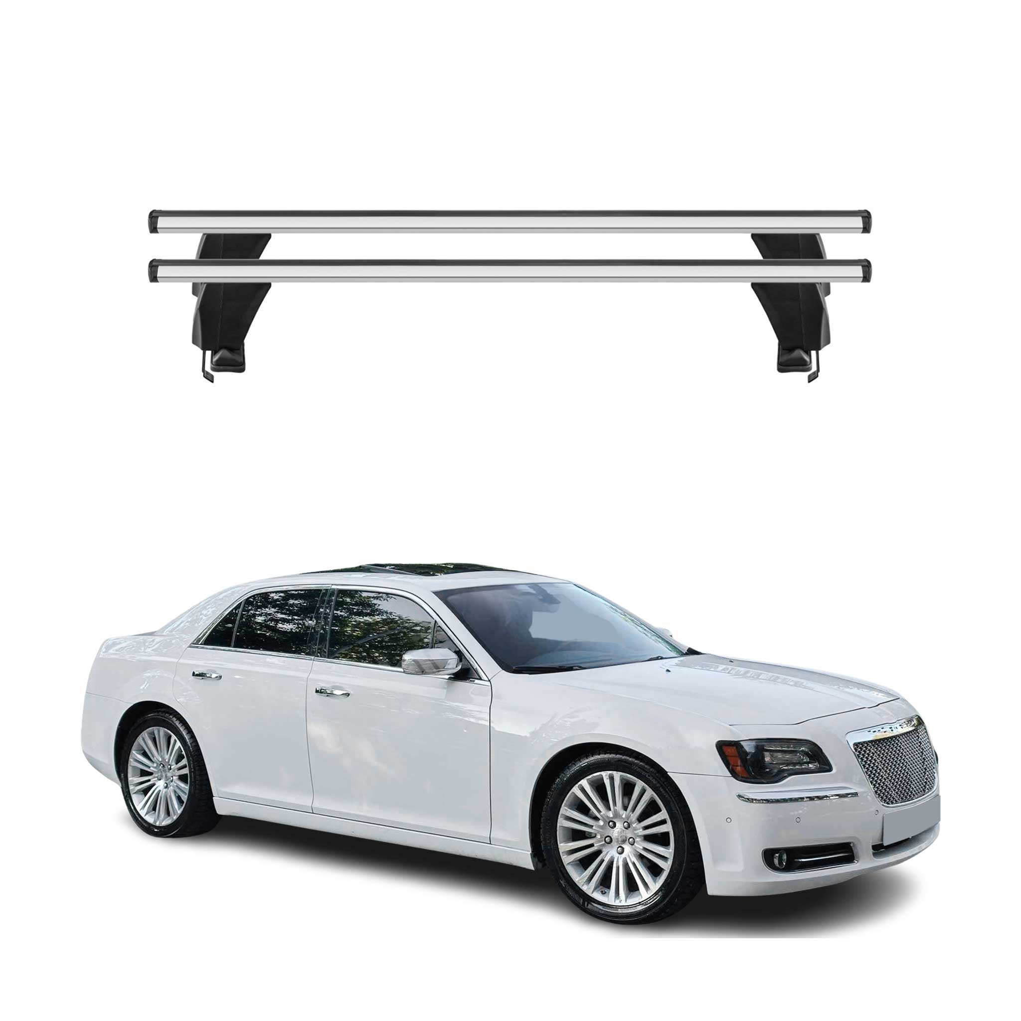 2011-2023 Chrysler 300 Roof Rack Cross Bars Silver