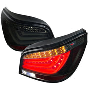 2008-2010 BMW E60 5 Series Sedan LED Tail Lights Glossy Black/Smoke Lens