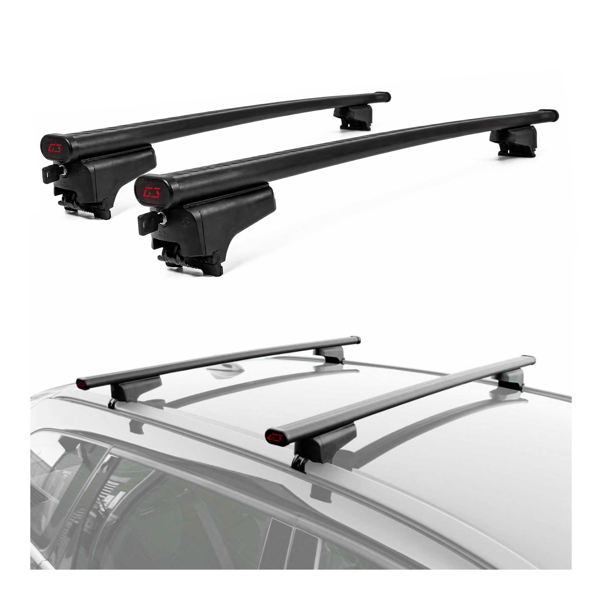 G3 Roof Racks for Mercedes E-Class Wagon 2024-2026 Steel Lockable 2Pcs Black