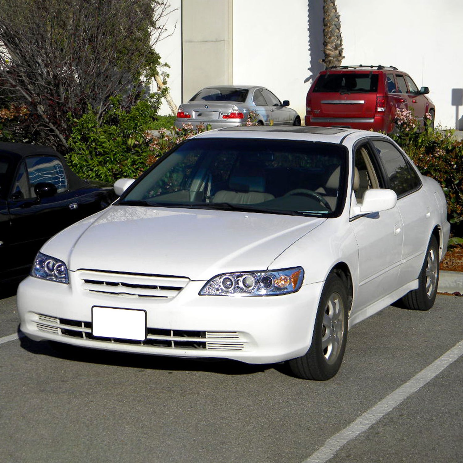 1998-2002 Honda Accord Dual Halo Projector Headlights Chrome/Clear Lens