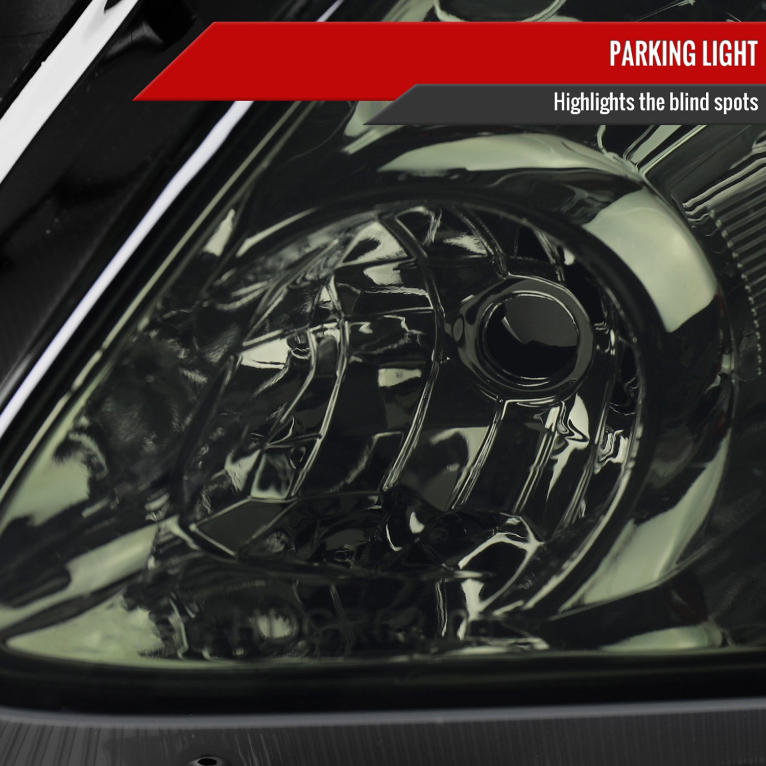 2002-2004 Honda CR-V Factory Style Headlights w/Amber Reflector Chrome/Smoke