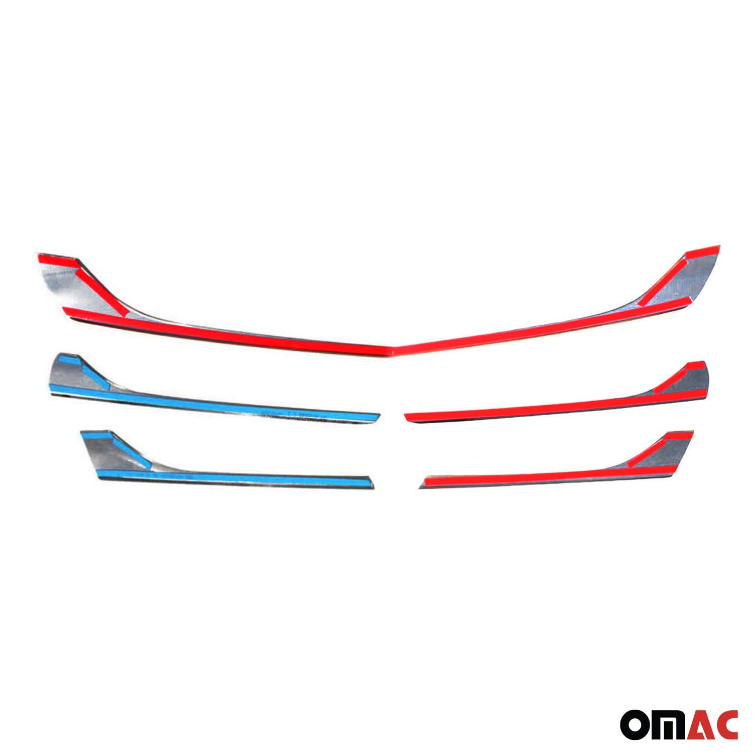 2016-2020 Mercedes Metris Front Bumper Grill Trim Molding S. Steel Dark 5x