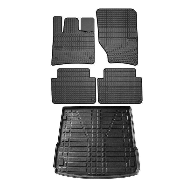 2007-2015 Audi Q7 Floor Mats & Cargo Liner Full Set All Weather Black