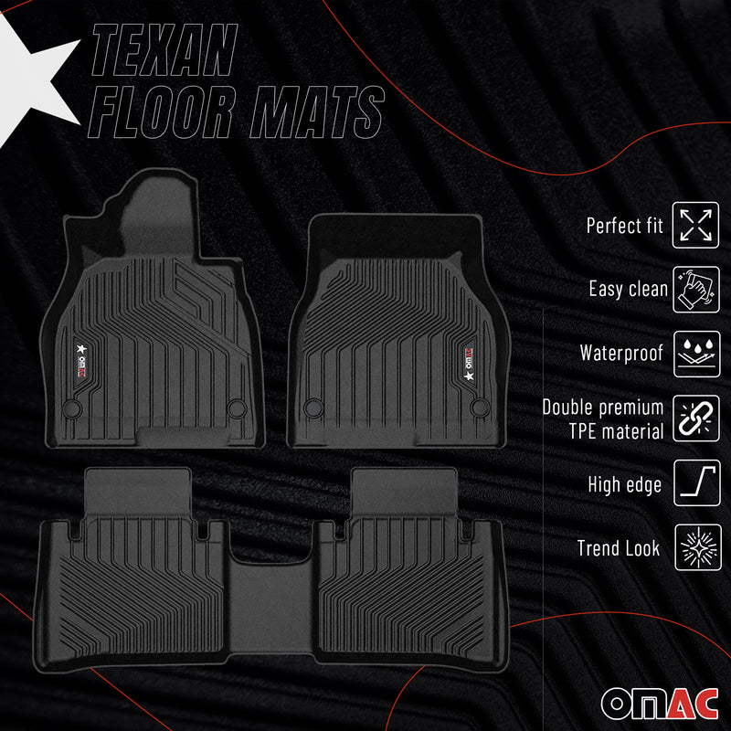 2022-2024 Mercedes EQS V297 Premium Floor Mats Liners First and Second Row Set